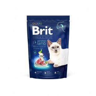 Корм сухий Brit Premium by Nature Cat Sensitive для котів із чутливим травленням з ягням 1,5 кг 171865 фото