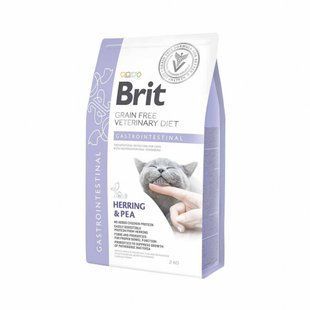 Корм сухий Brit Grain Free VetDiet Cat Gastrointestinal для котів при порушенні травлення з оселедцем лососем яйцем та горох 170963/528424 фото