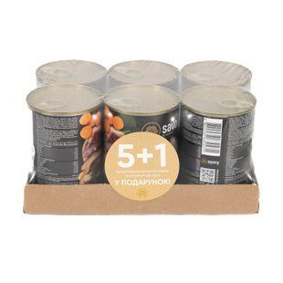 Набір 5+1 заводська упаковка Корм вологий Savory Dog Gourmand Duck паштет для дорослих собак усіх порід з качкою 400 г Savory_54963 фото