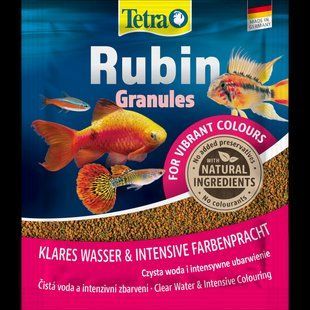 Корм сухий Tetra Rubin Granules для акваріумних рибок для яскравості забарвлення в гранулах 15 г 193765 фото