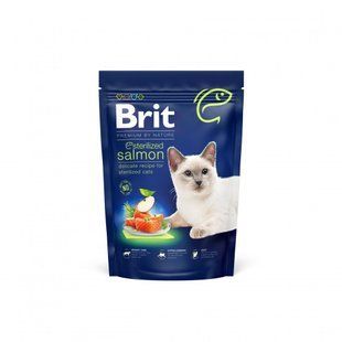 Корм сухий Brit Premium by Nature Cat Sterilized Salmon для стерилізованих котів з лососем 800 г 171856 фото