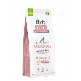 Корм сухий Brit Care Dog Sustainable Sensitive для собак з чутливим травленням з рибою та комахами 12 кг 172189 фото