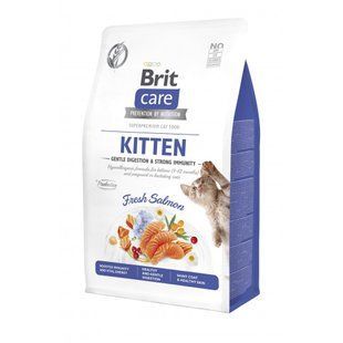 Корм сухий Brit Care Cat Grain Free Kitten Gentle Digestion Strong Immunity для кошенят для міцного імунітету з лососем 400 172541 фото