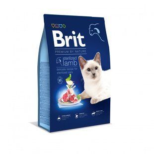 Корм сухий Brit Premium by Nature Cat Sterilized Lamb для стерилізованих котів з ягням 8 кг 171871 фото