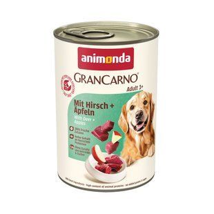 Корм Animonda GranCarno Adult Beef + Deer with Apple консервований д/соб з яловичиною олениною і яблуком 400 г арт.AM-82479 82479 фото