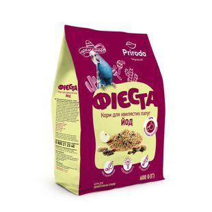 Корм Природа Фієста Йод для хвилястих папуг 600 г PR241388 фото