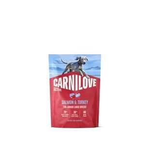Корм сухий Carnilove Active Salmon & Turkey Junior Large Breed для молодих собак великих порід лосось та індичка 1,5 кг 173700 фото