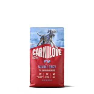 Корм сухий Carnilove Active Salmon & Turkey Junior Large Breed для молодих собак великих порід лосось та індичка 4 кг 173701 фото