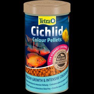 Корм Tetra Cichlid Colour для всіх цихлід для яскравості забарвлення гранули 500 мл 197404 фото