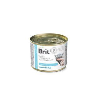 Вологий корм Brit Grain Free Veterinary Diets Obesity для котів при ожирінні та надмірній вазі з ягням та зеленим горошком 2 100711 фото