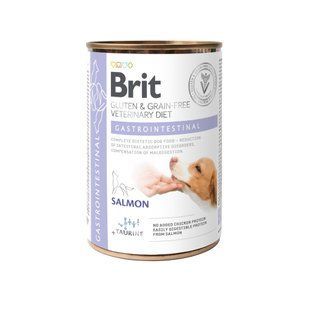 Вологий корм Brit Grain Free Veterinary Diets Gastrointestinal для дорослих собак при проблемах з травленням з лососем та зе 100287 фото
