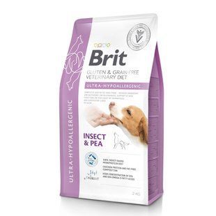 Корм сухий Brit VetDiet Dog Ultra-hypoallergenic для собак при проблемах з травленням з комахами 2 кг 172240 фото