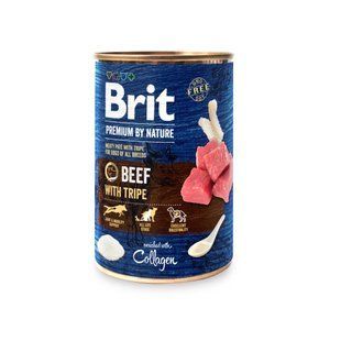 Корм вологий Brit Premium by Nature k консерви для собак з яловичиною і тельбухами 400 г 100411/8584 фото